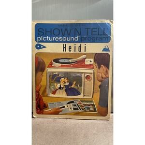 Heidi Show 'N Tell Vintage Record Picturesound Program As Is As Shown